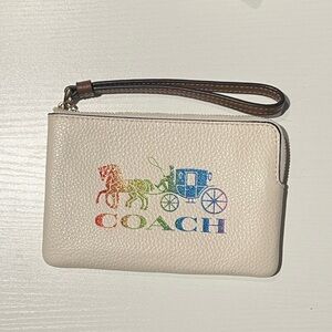 Rainbow Coach 3288 Corner Zip Wristlet